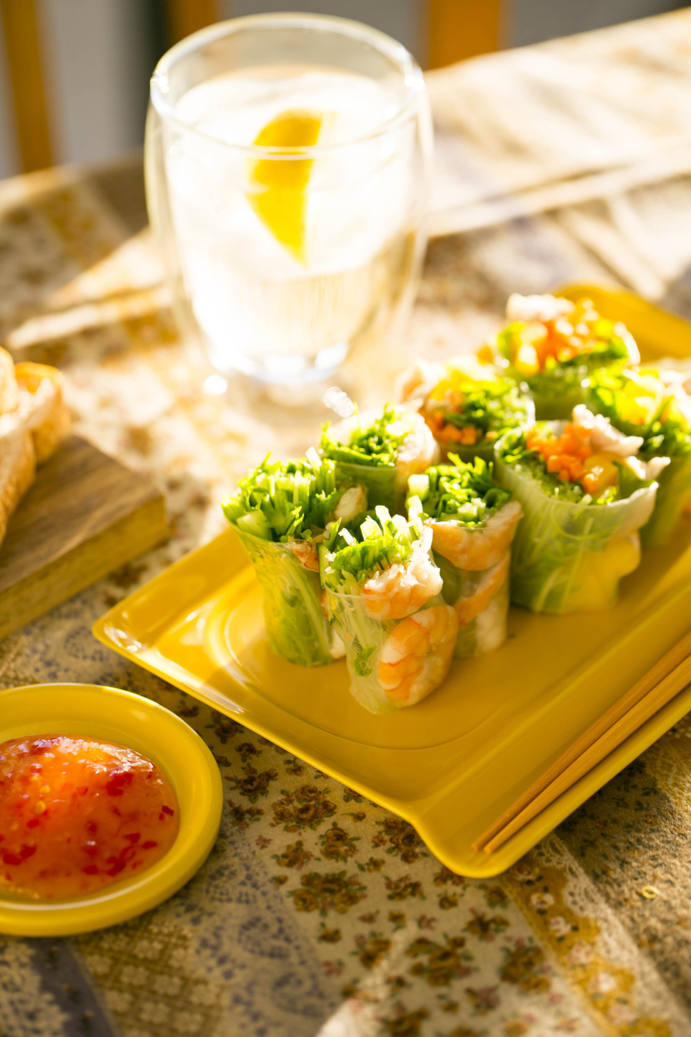 重宝皿ロング_イエロー_生春巻き