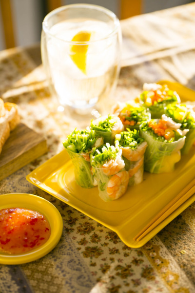 重宝皿ロング_イエロー_生春巻き