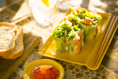 重宝皿ロング_イエロー_生春巻き