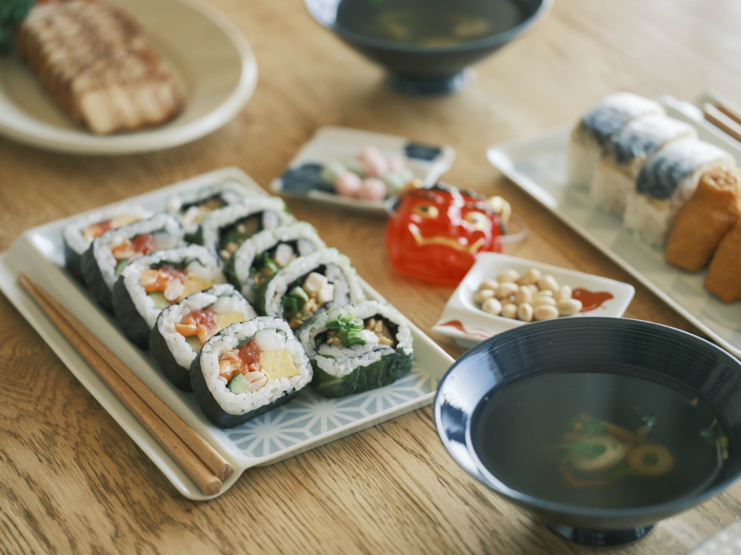 重宝皿ロング_縁起_寿司