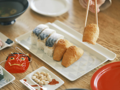 重宝皿ロング_縁起_寿司