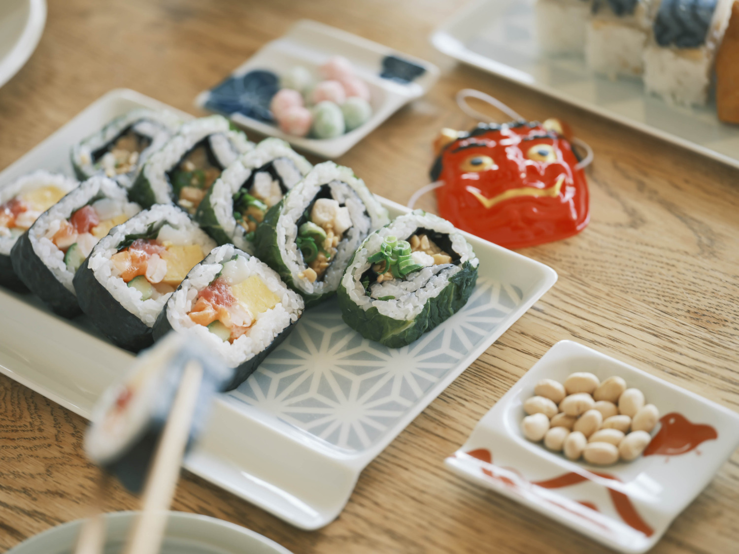 重宝皿ロング_縁起_寿司