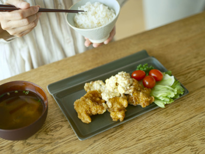 重宝皿ロング_アースカーキ_チキン南蛮