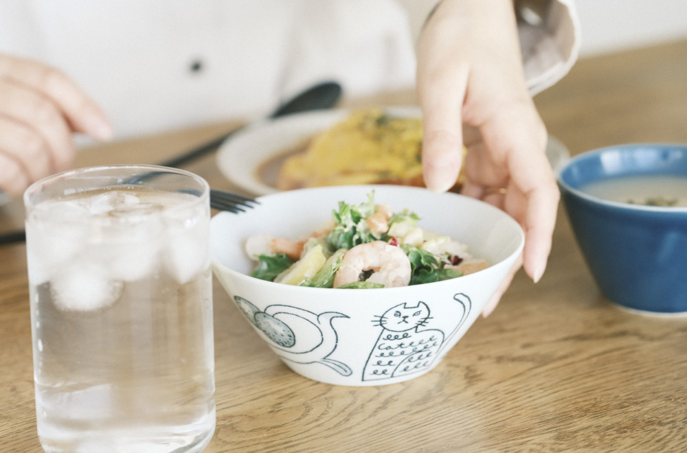 Cat ナッツボウル/サラダボウル/箸置きセット | 波佐見焼のOEM